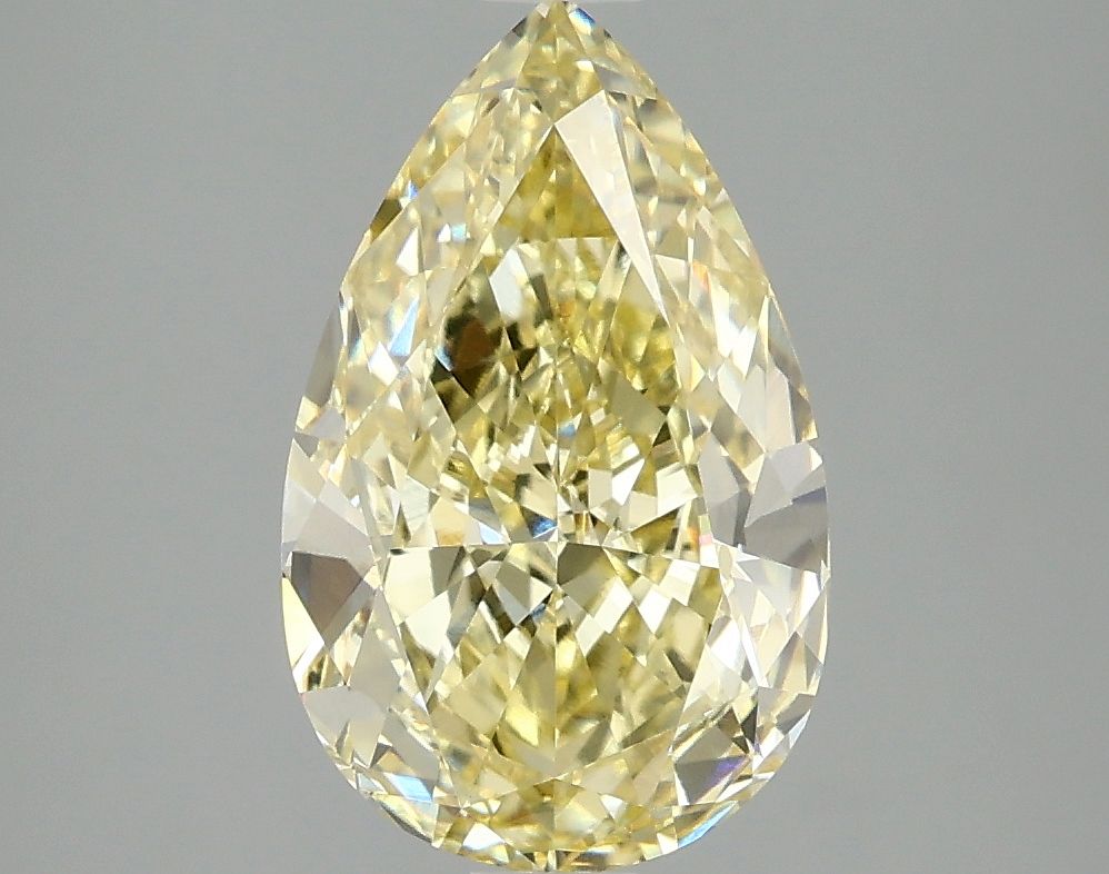 3.02 Carat Pear Cut Fancy Yellow