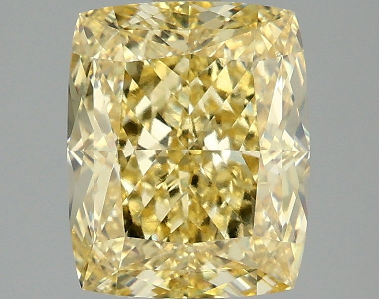 3.07 Carat Cushion Cut Fancy Yellow