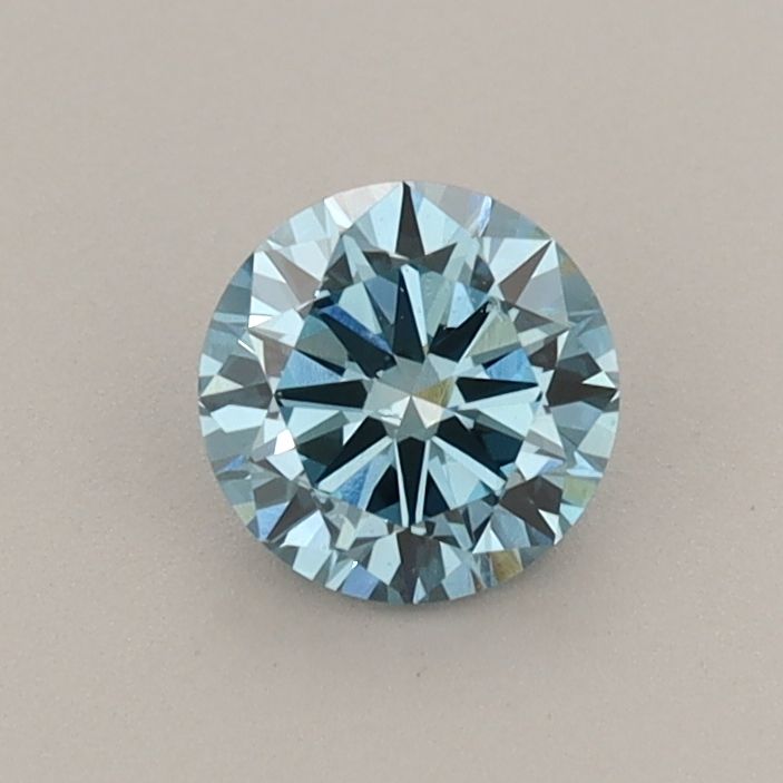 0.53 Carat Round Cut Fancy Blue