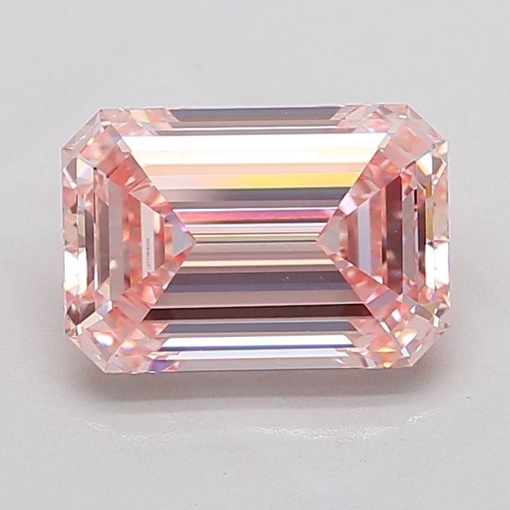 4.57 Carat Emerald Cut Fancy Pink