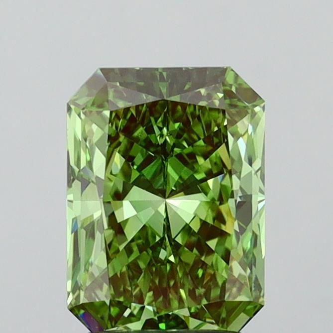 2.06 Carat Radiant Cut Fancy Green
