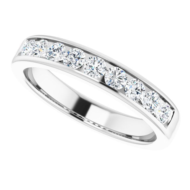 Classic 1.0 ctw Channel Set Round Diamond Men's Band-VIRABYANI