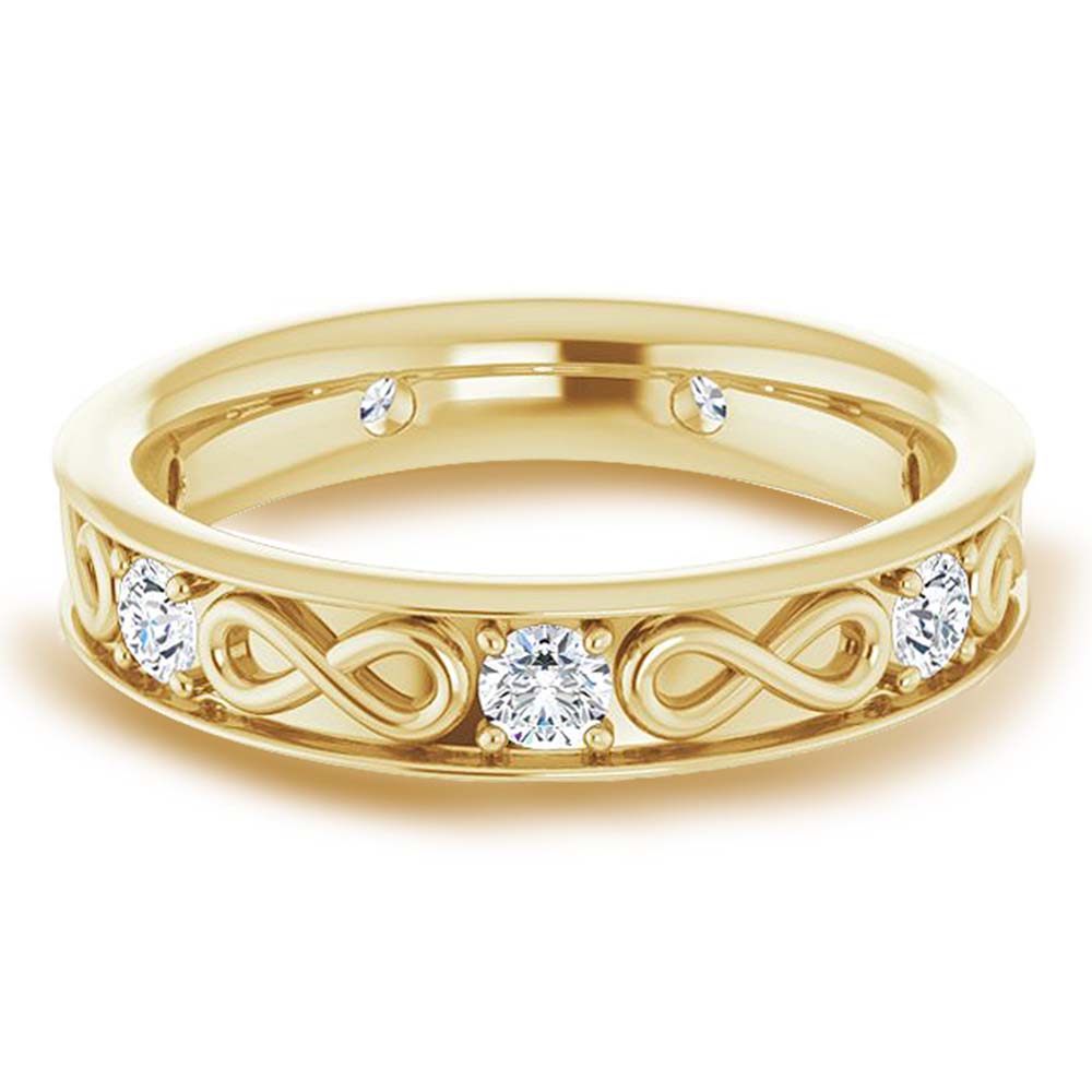 0.70 ctw Round Diamond Infinity Design Men's Ring-VIRABYANI