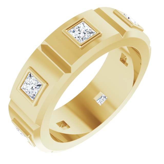 1.25 ctw Princess Cut Diamond Eternity Band-VIRABYANI