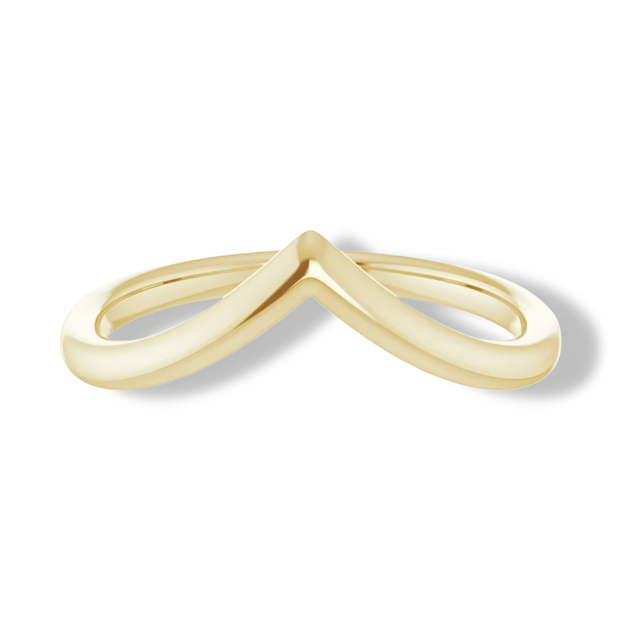 Solid Gold Curved Plain Band-VIRABYANI