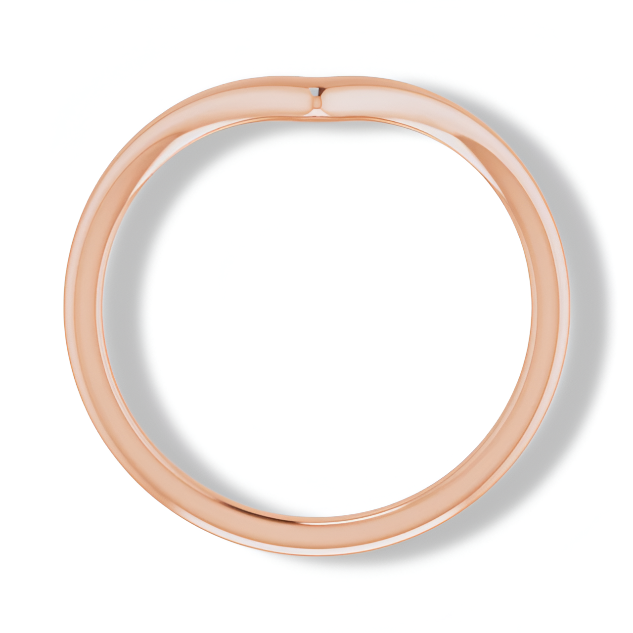 Solid Gold Curved Plain Band