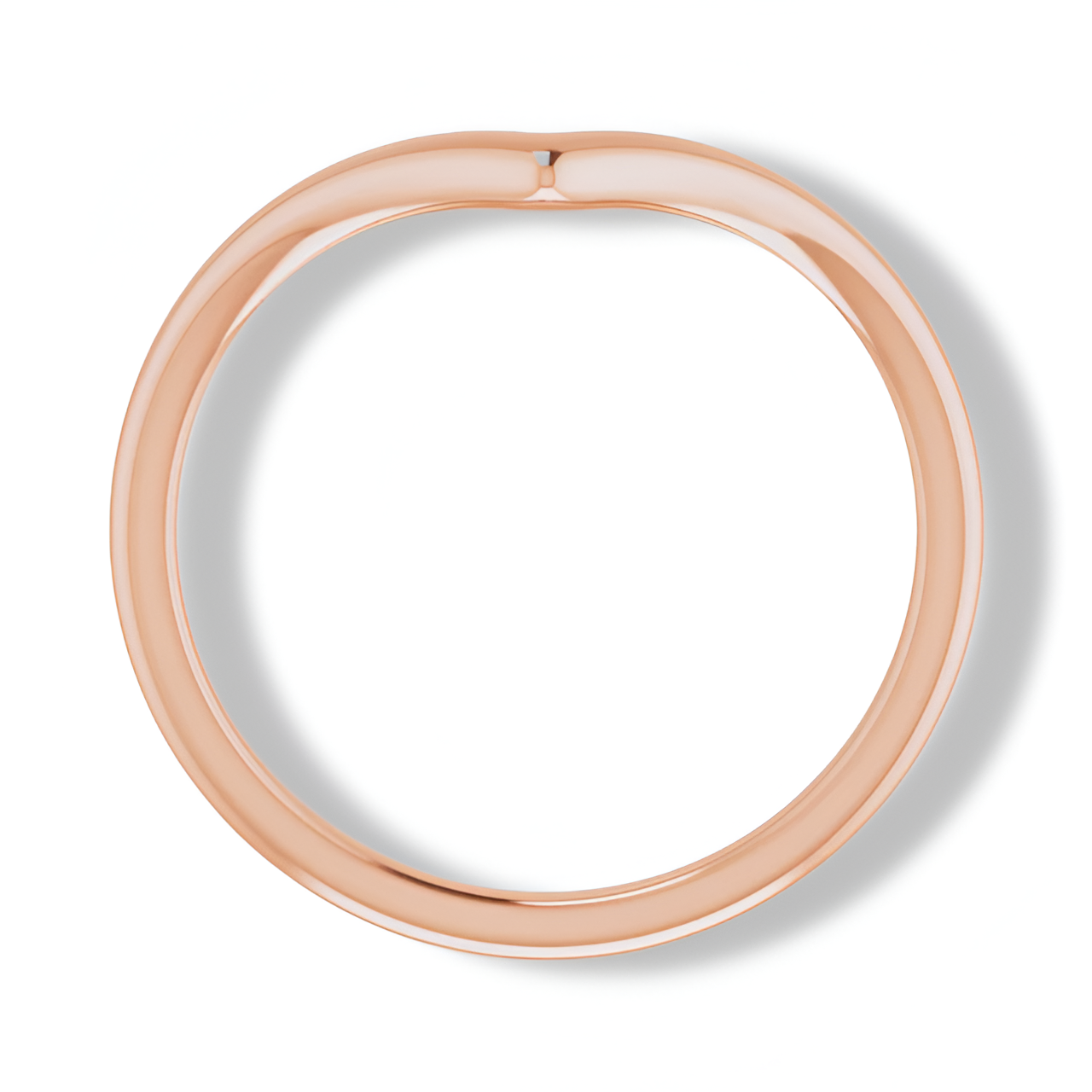 Solid Gold Curved Plain Band-VIRABYANI