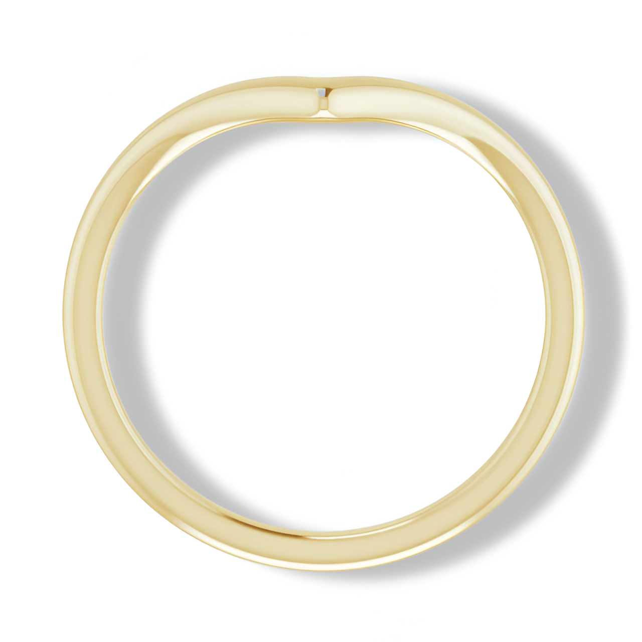 Solid Gold Curved Plain Band-VIRABYANI