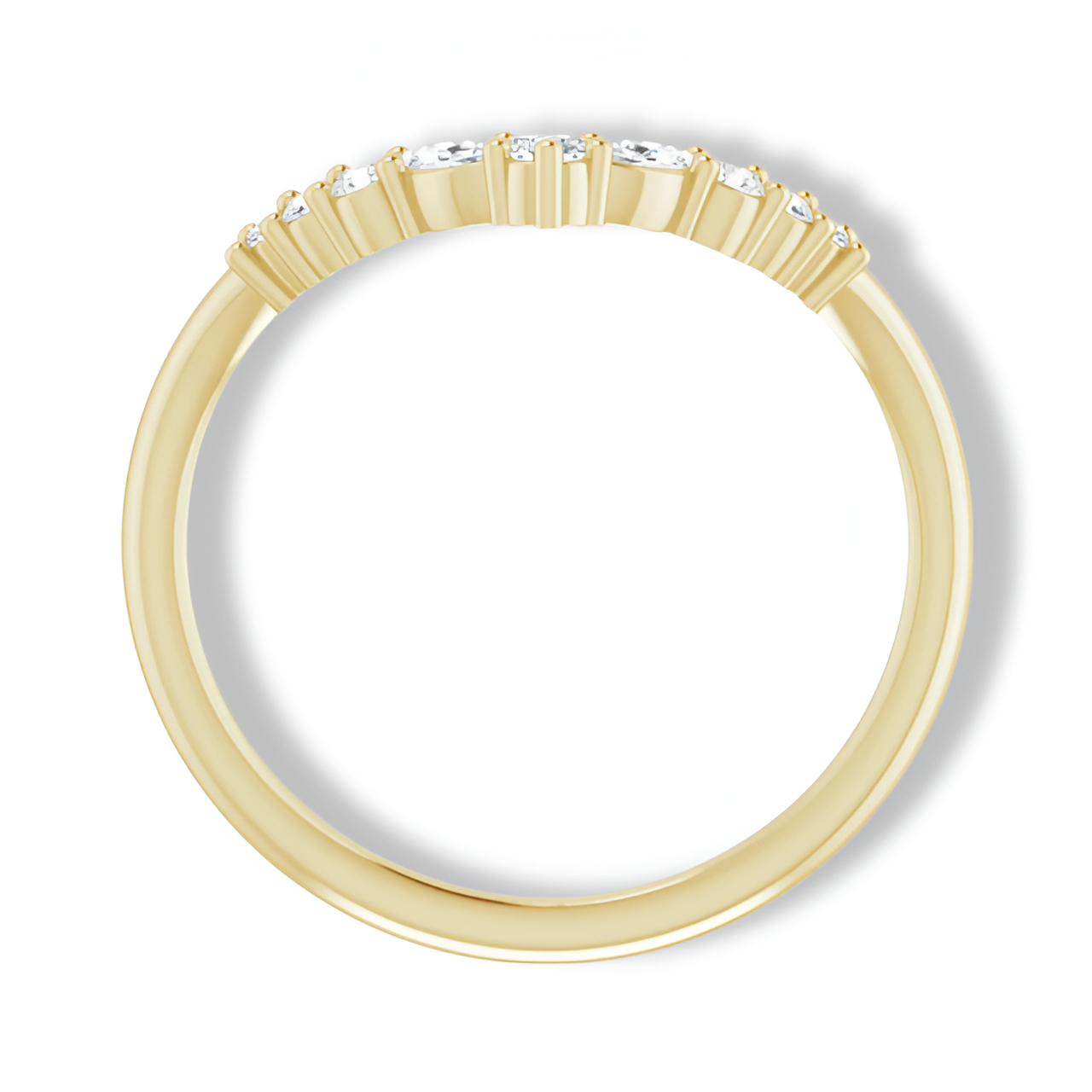 Round And Marquise Diamond Curved Band-VIRABYANI