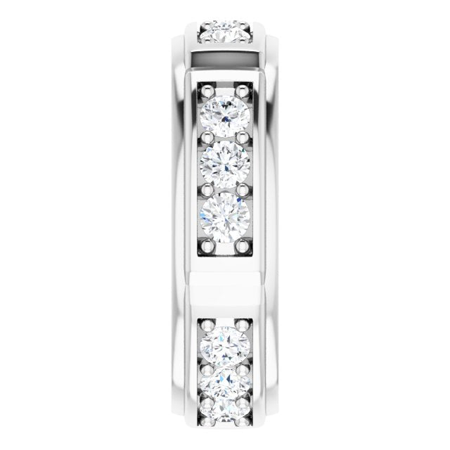 1.50 ctw Prong Set Round Diamond Men's Ring-VIRABYANI