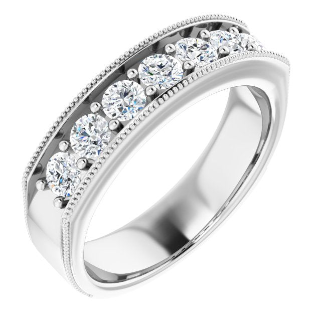 1.20 ctw Round Diamond Men's Wedding Ring-VIRABYANI