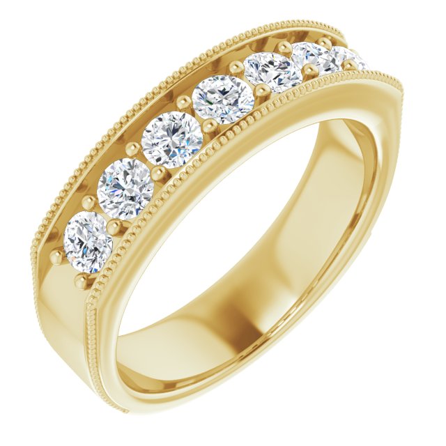 1.20 ctw Round Diamond Men's Wedding Ring-VIRABYANI