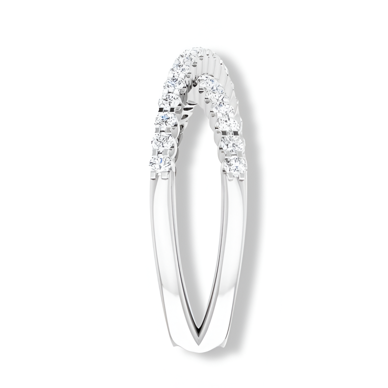 Criss Cross Round Diamond Band-VIRABYANI