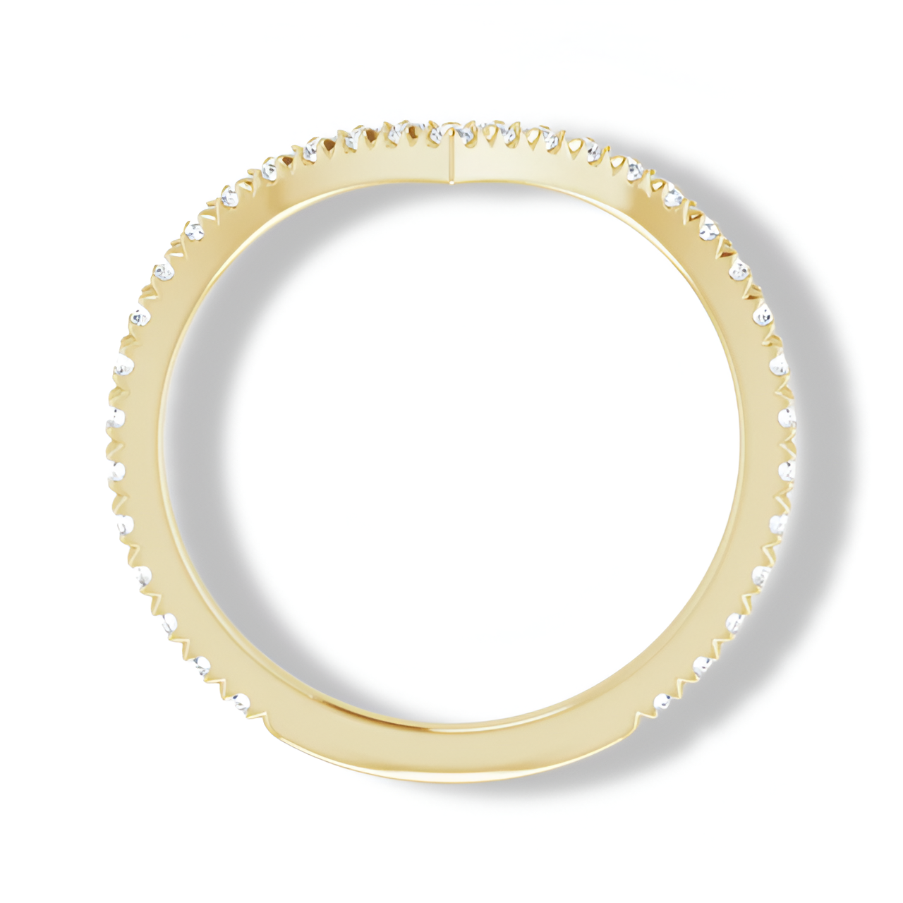 Round Diamond V Shape Contour Band-VIRABYANI