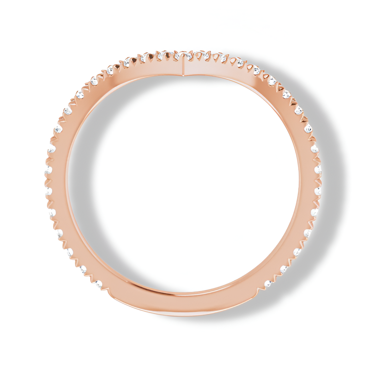 Round Diamond V Shape Contour Band-VIRABYANI