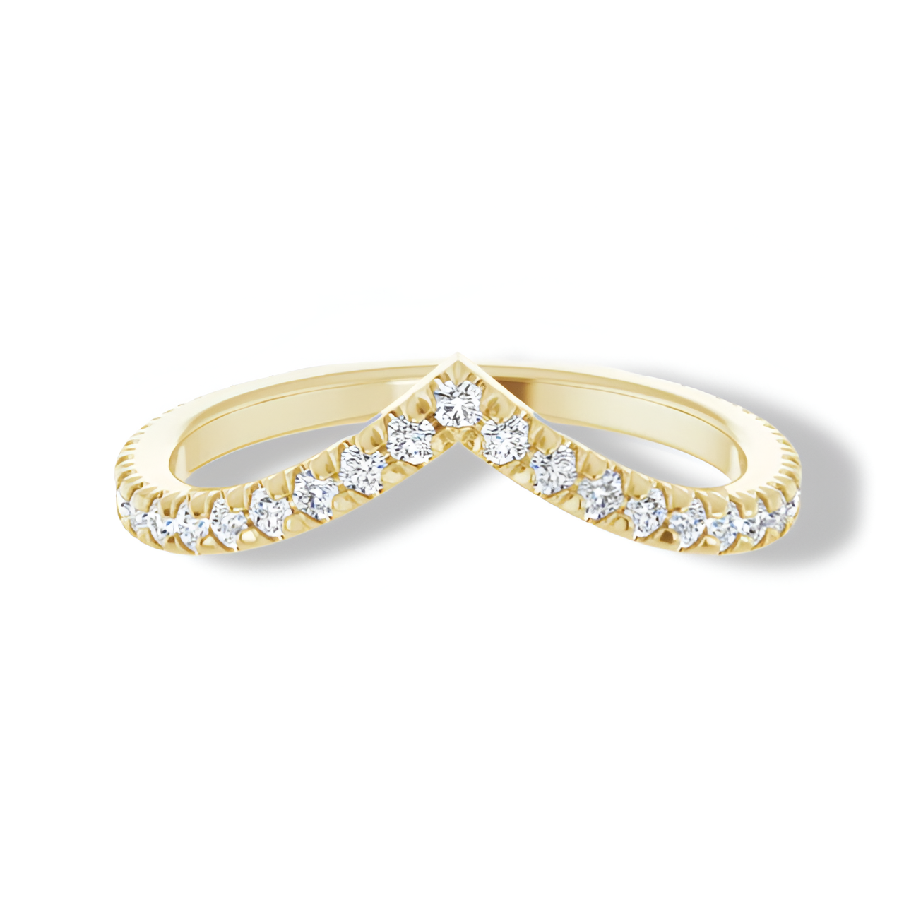 Round Diamond V Shape Contour Band-VIRABYANI