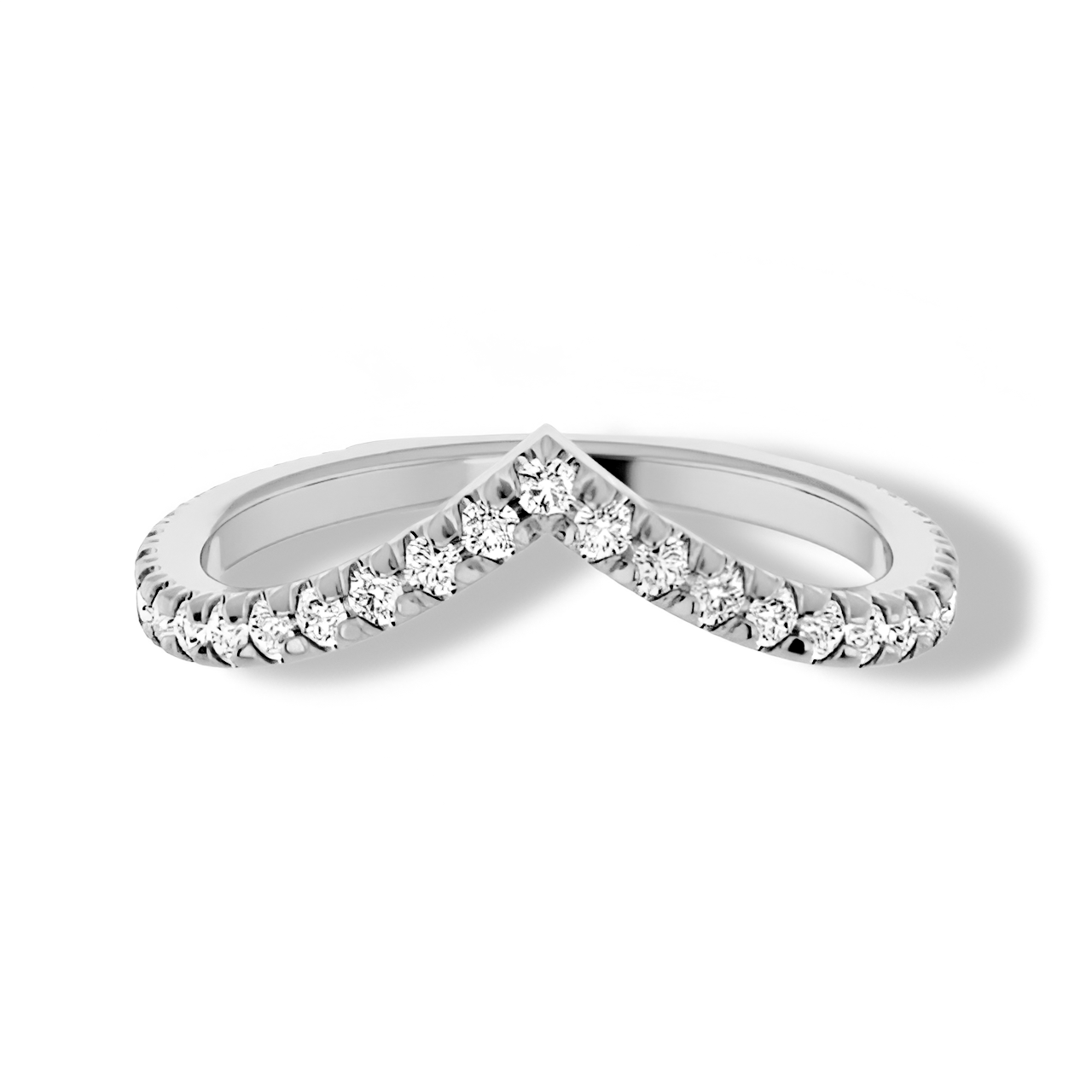 Round Diamond V Shape Contour Band-VIRABYANI