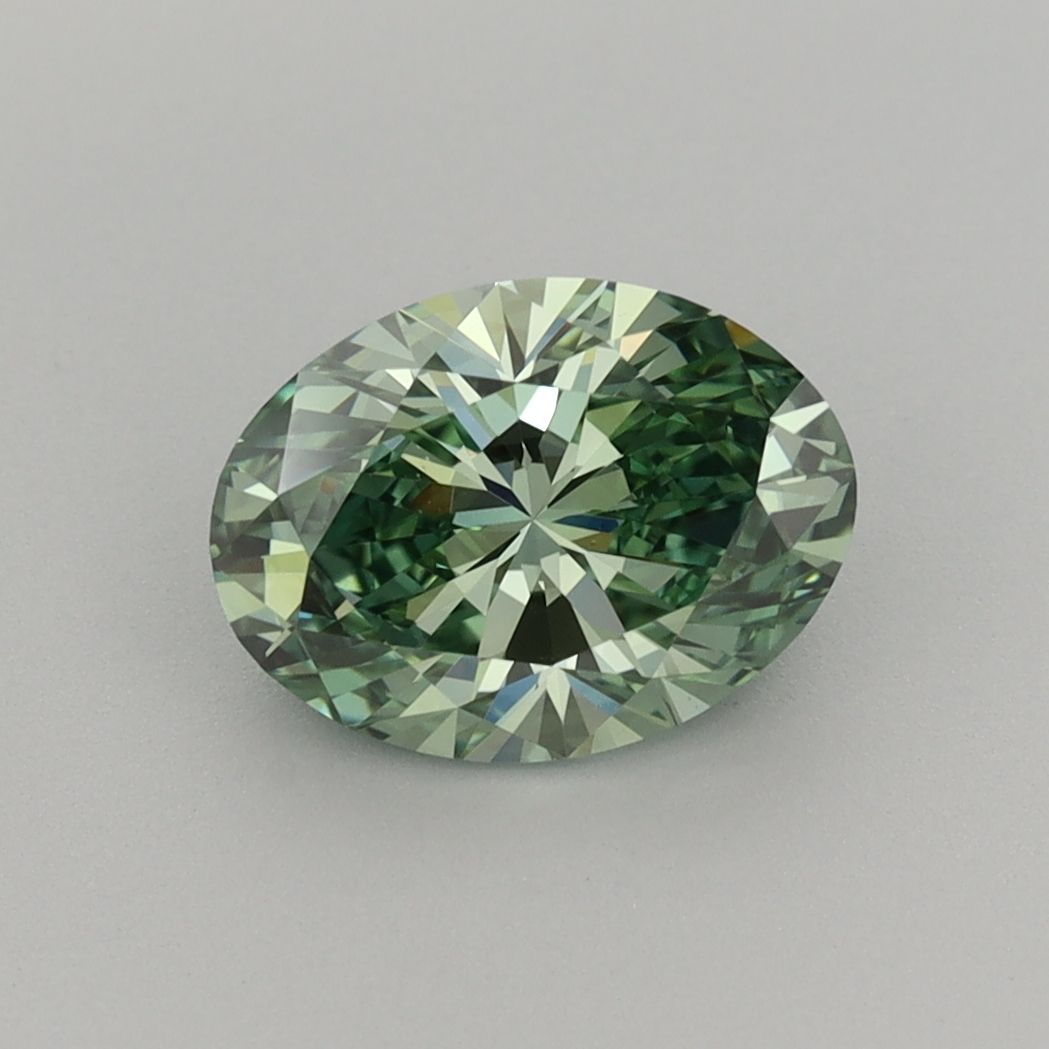 1.51 Carat Oval Cut Fancy Green
