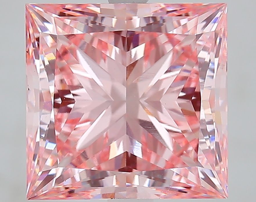 6.00 Carat Princess Cut Fancy Pink