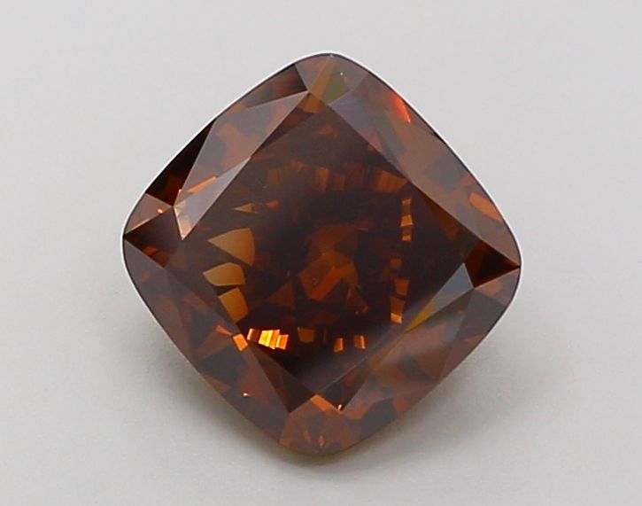 3.01 Carat Cushion Cut Fancy Brown