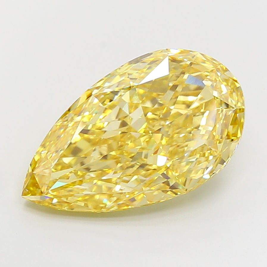 16.16 Carat Pear Cut Fancy Yellow