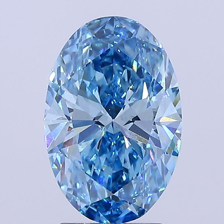 3.09 Carat Oval Cut Fancy Blue