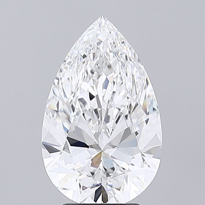 3.84 Carat E-VVS2 Pear Lab Diamond