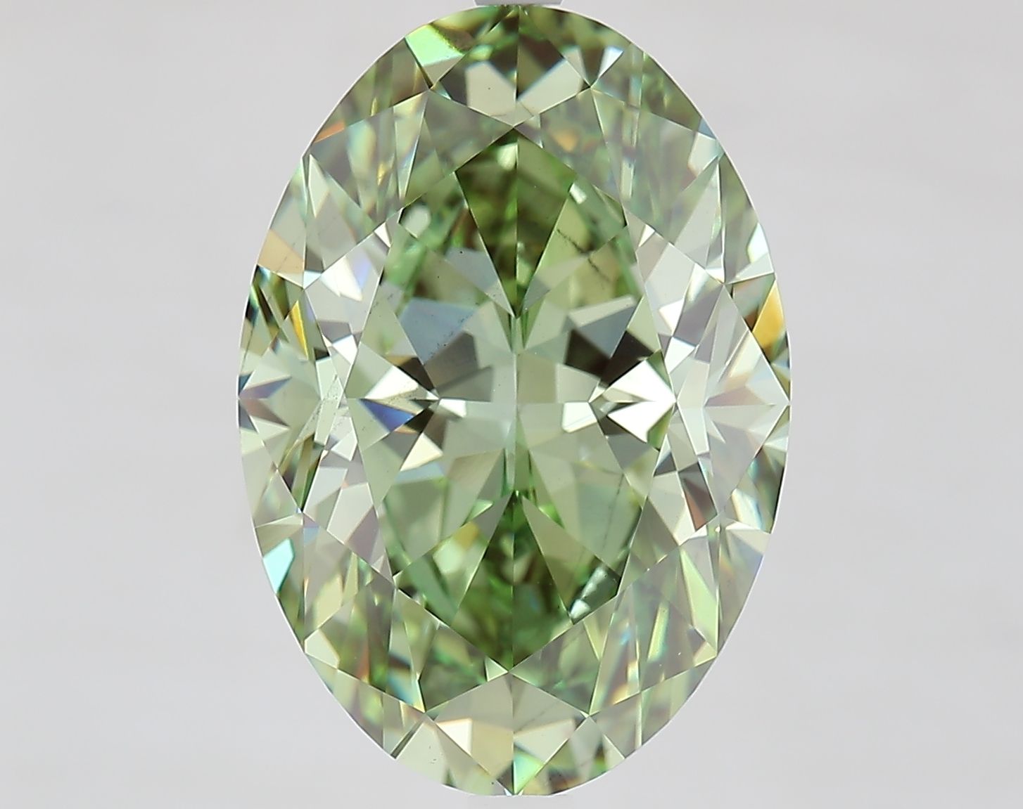 9.20 Carat Oval Cut Fancy Green
