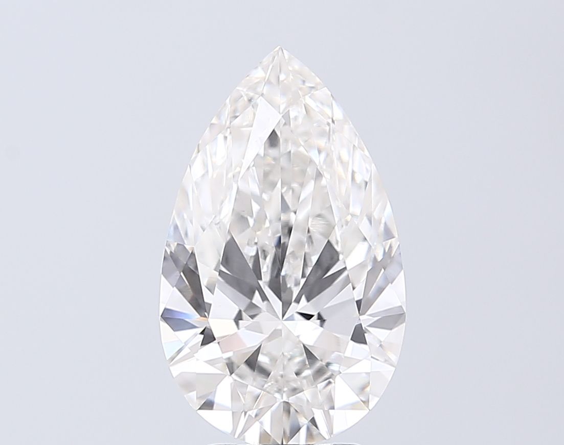 3.70 Carat F-VVS2 Pear Lab Diamond