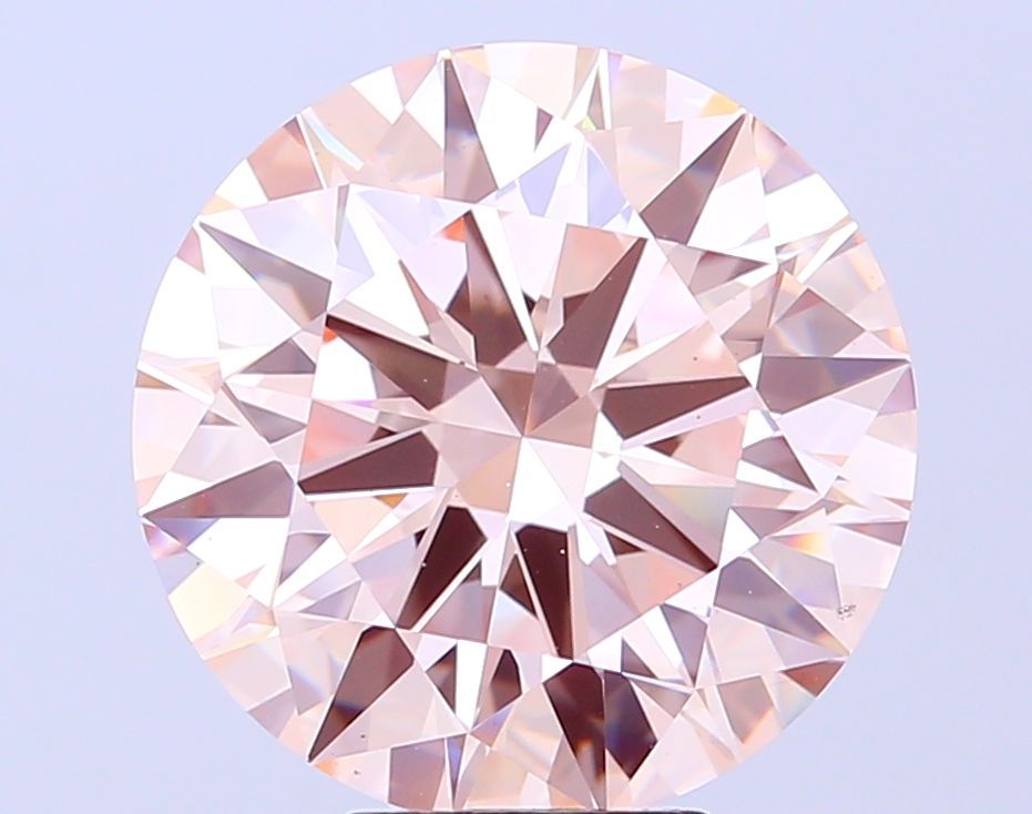 7.45 Carat Round Cut Fancy Pink