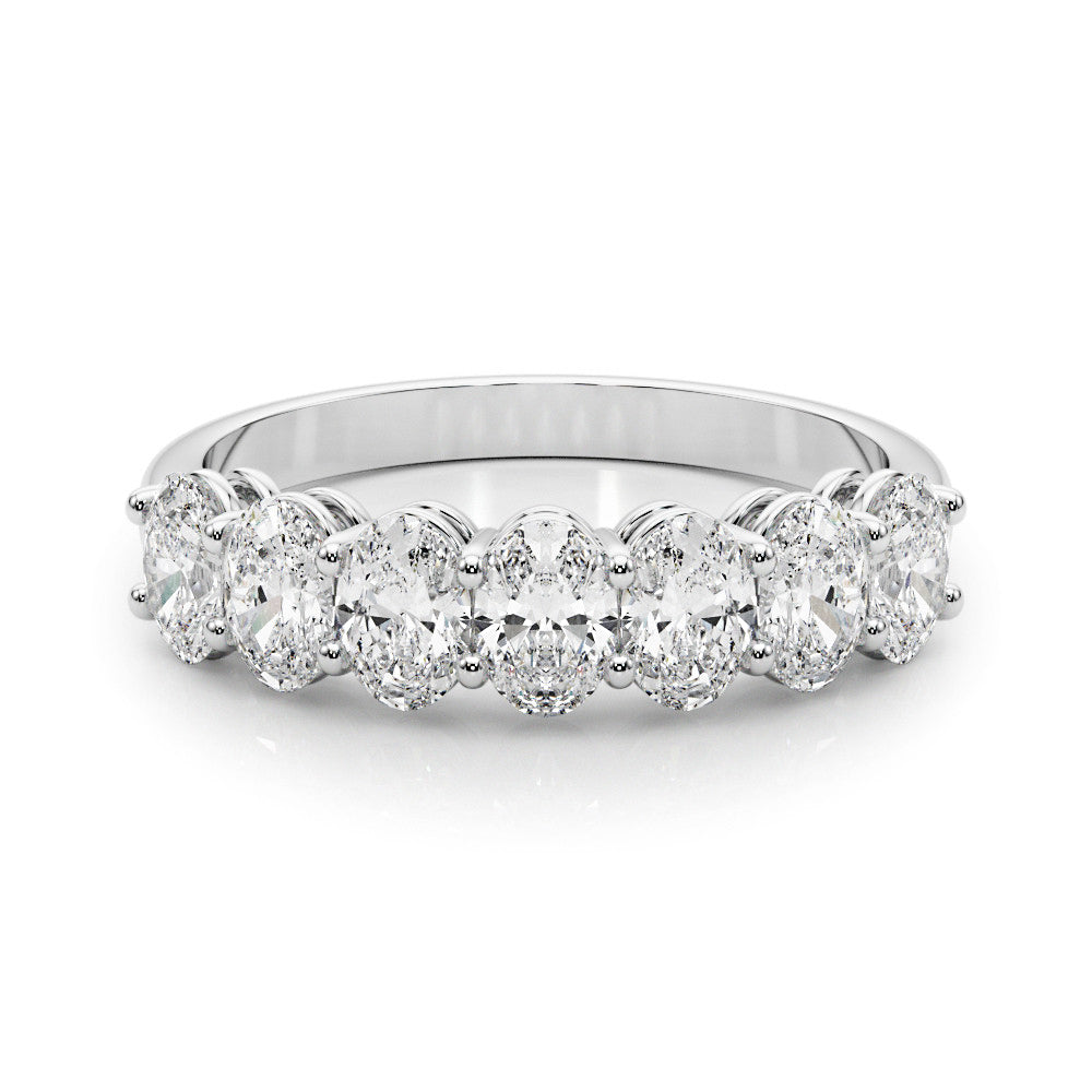 Seven Stone 2.0 ct. Oval Diamond Wedding Anniversary Ring-VIRABYANI