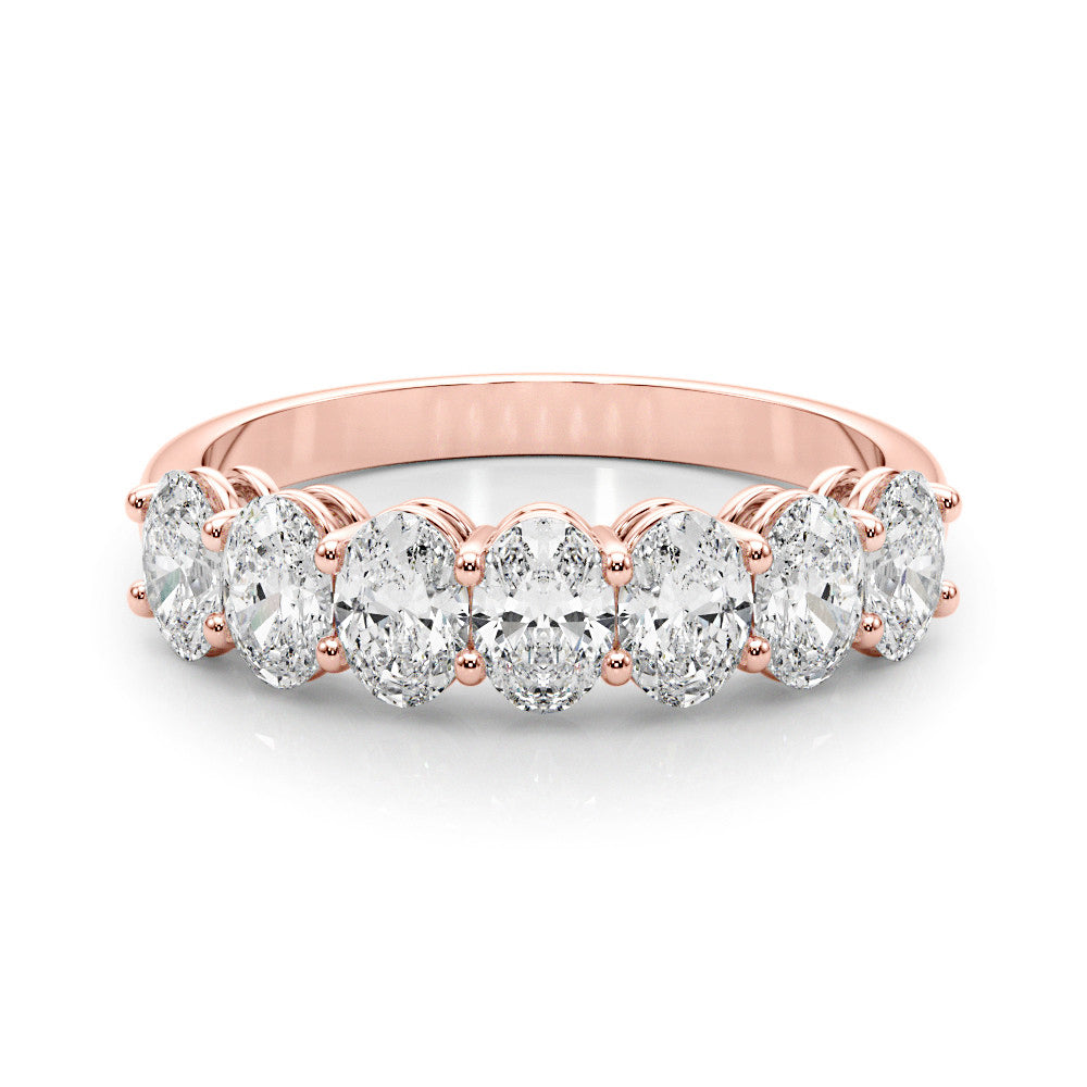 Seven Stone 2.0 ct. Oval Diamond Wedding Anniversary Ring-VIRABYANI