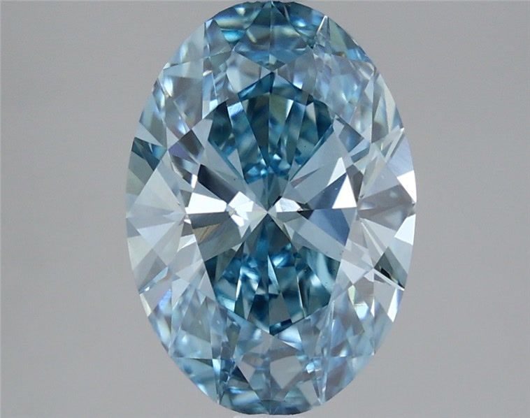 3.08 Carat Oval Cut Fancy Blue