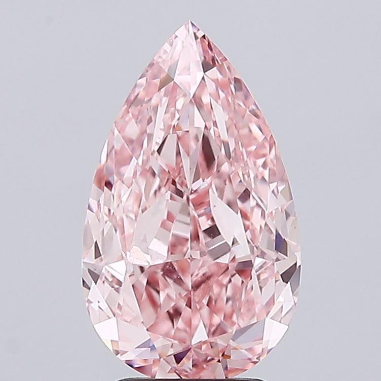 4.03 Carat Pear Cut Fancy Pink