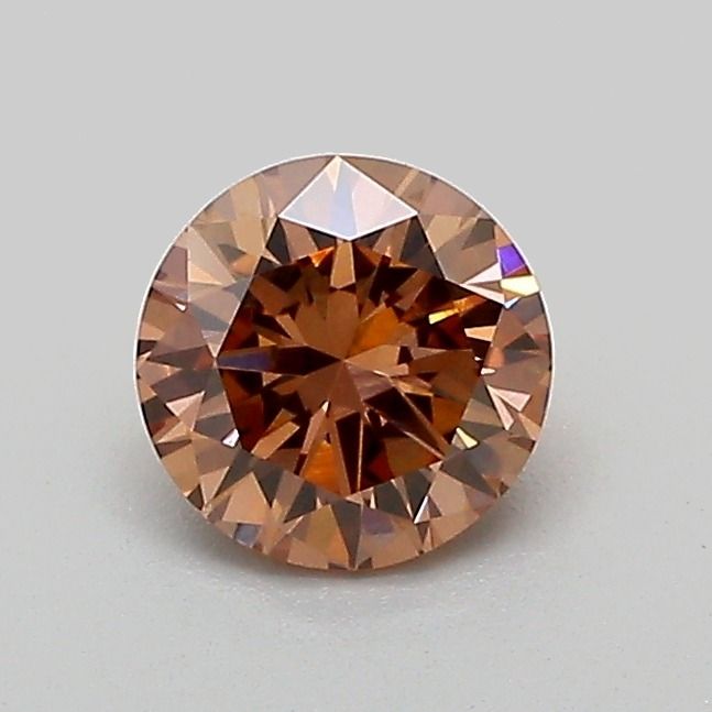 0.56 Carat Brown VS2 Round Lab Diamond