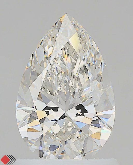 1.00 Carat G-VVS2 Pear Lab Diamond