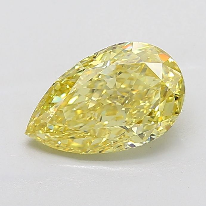 3.05 Carat Pear Cut Fancy Yellow