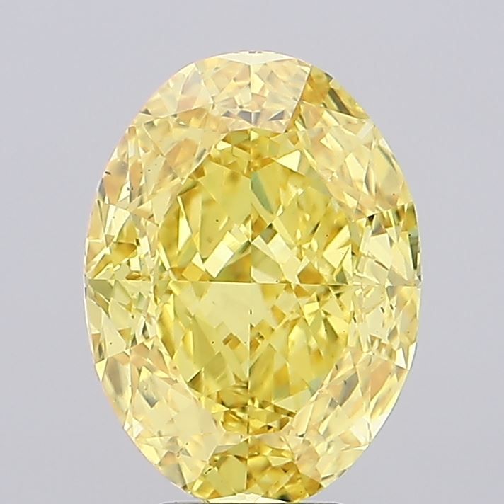 7.06 Carat Oval Cut Fancy Yellow