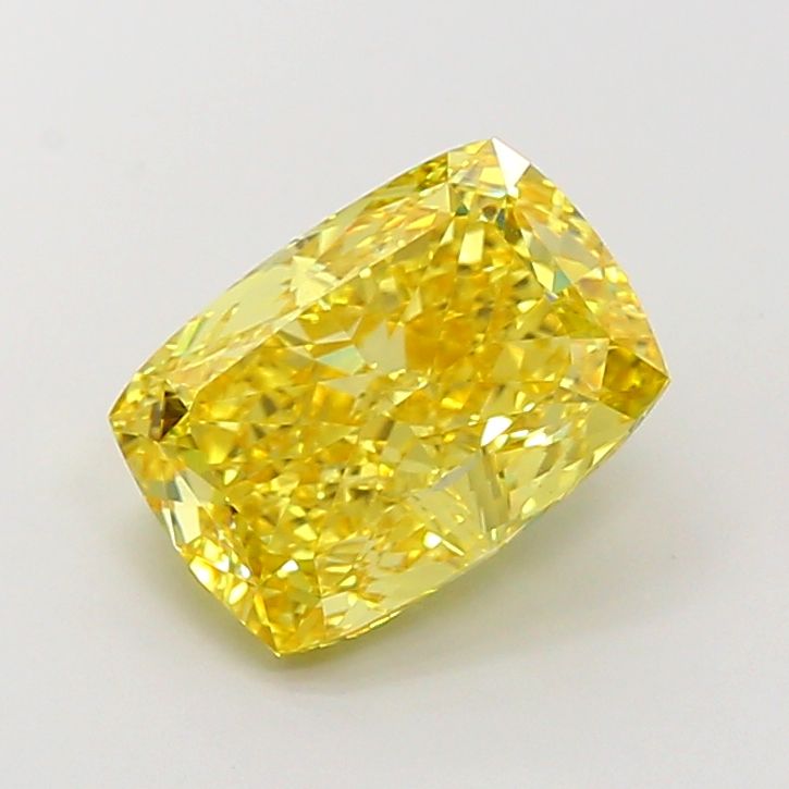 4.56 Carat Cushion Cut Fancy Yellow