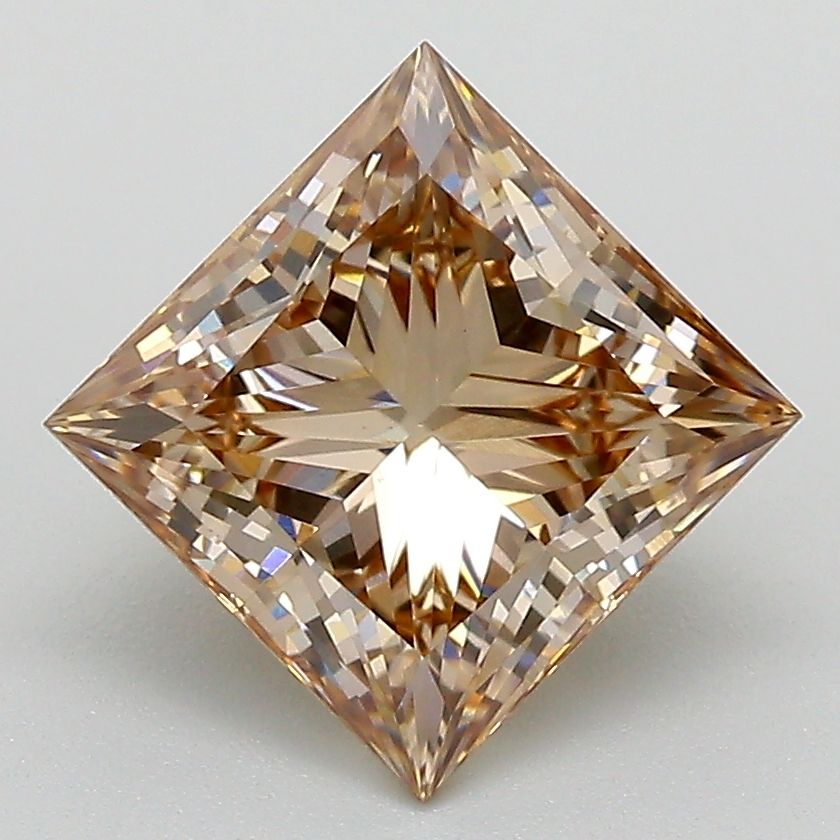 2.50 Carat Princess Cut Fancy Brown