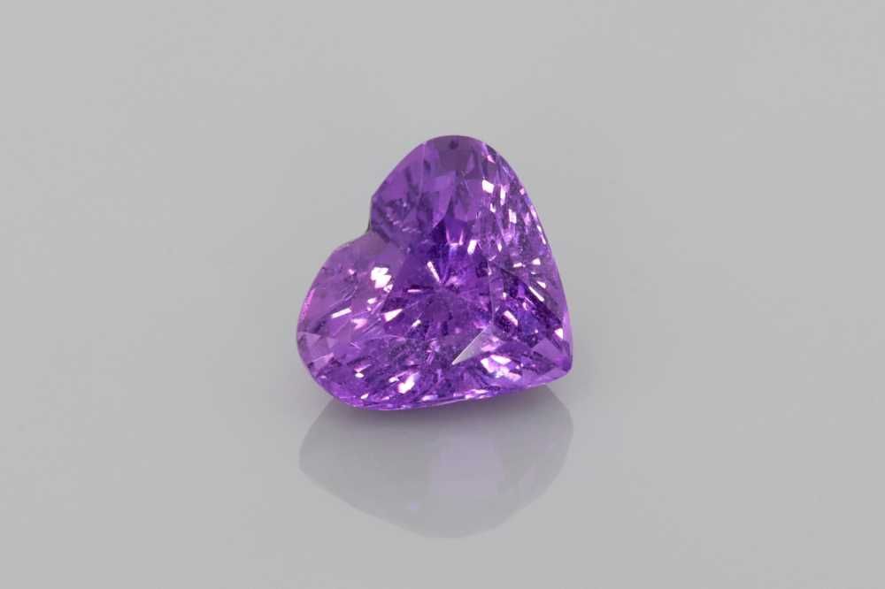 1.98 Carat Heart Cut Purple Sapphire