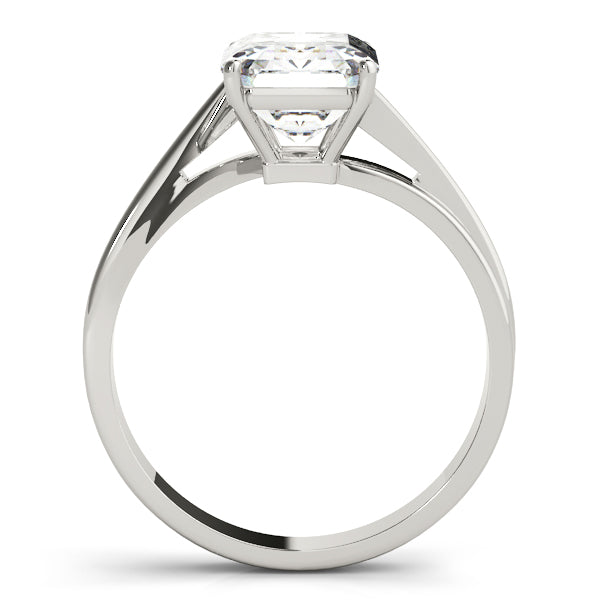 Hazel Emerald Diamond Solitaire Engagement Ring