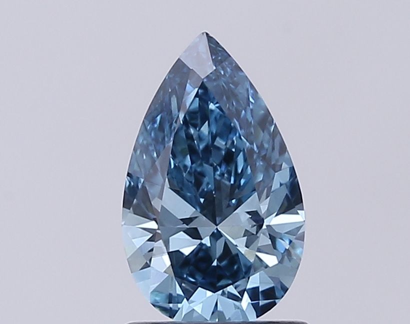 0.94 Carat Pear Cut Fancy Blue