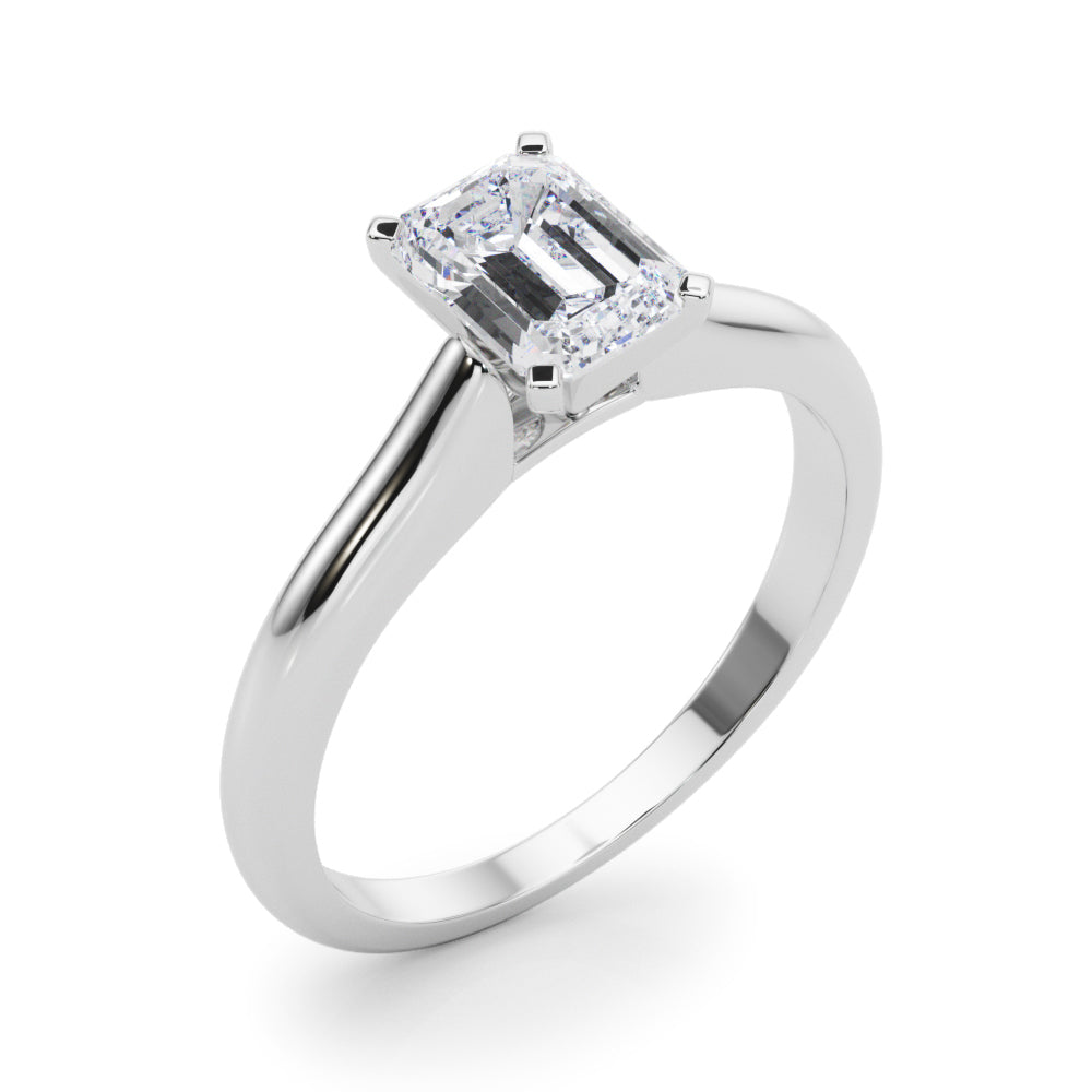 Isabella Emerald Diamond Solitaire Engagement Ring