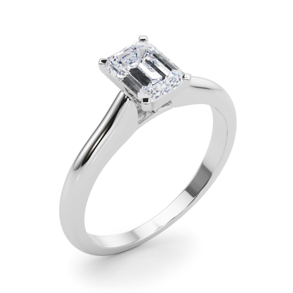 Isabella Emerald Diamond Solitaire Engagement Ring-VIRABYANI