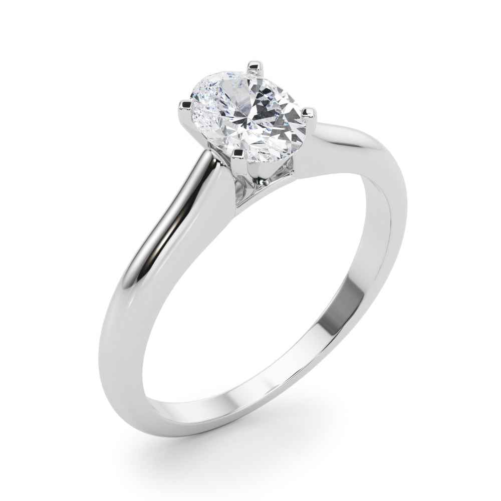 Isabella Oval Lab Grown Diamond Solitaire Engagement Ring IGI Certified-VIRABYANI