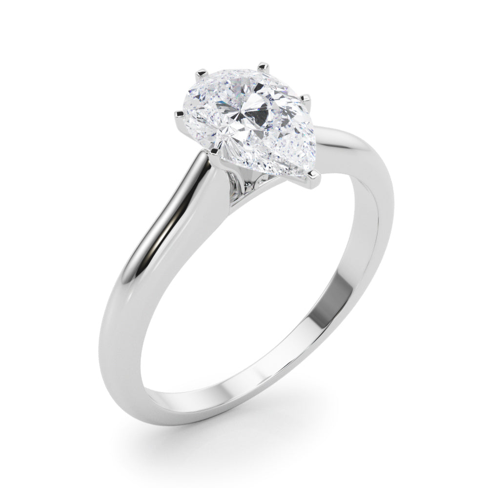 Isabella Pear Lab Grown Diamond Solitaire Engagement Ring IGI Certified-VIRABYANI