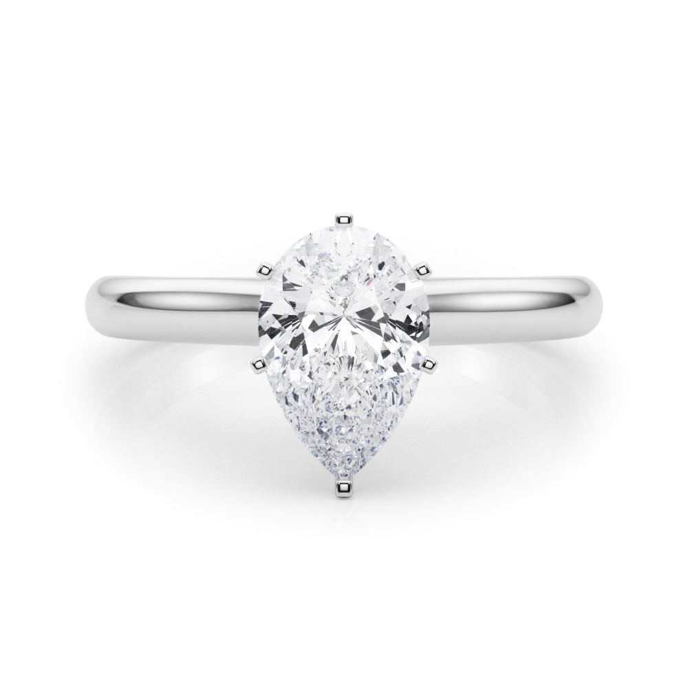 Isabella Pear Diamond Solitaire Engagement Ring