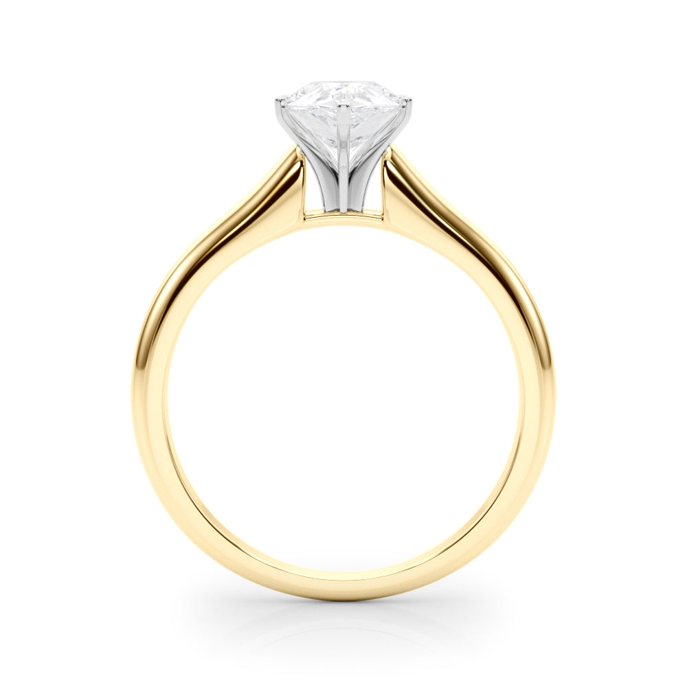 Isabella Pear Lab Grown Diamond Solitaire Engagement Ring IGI Certified-VIRABYANI