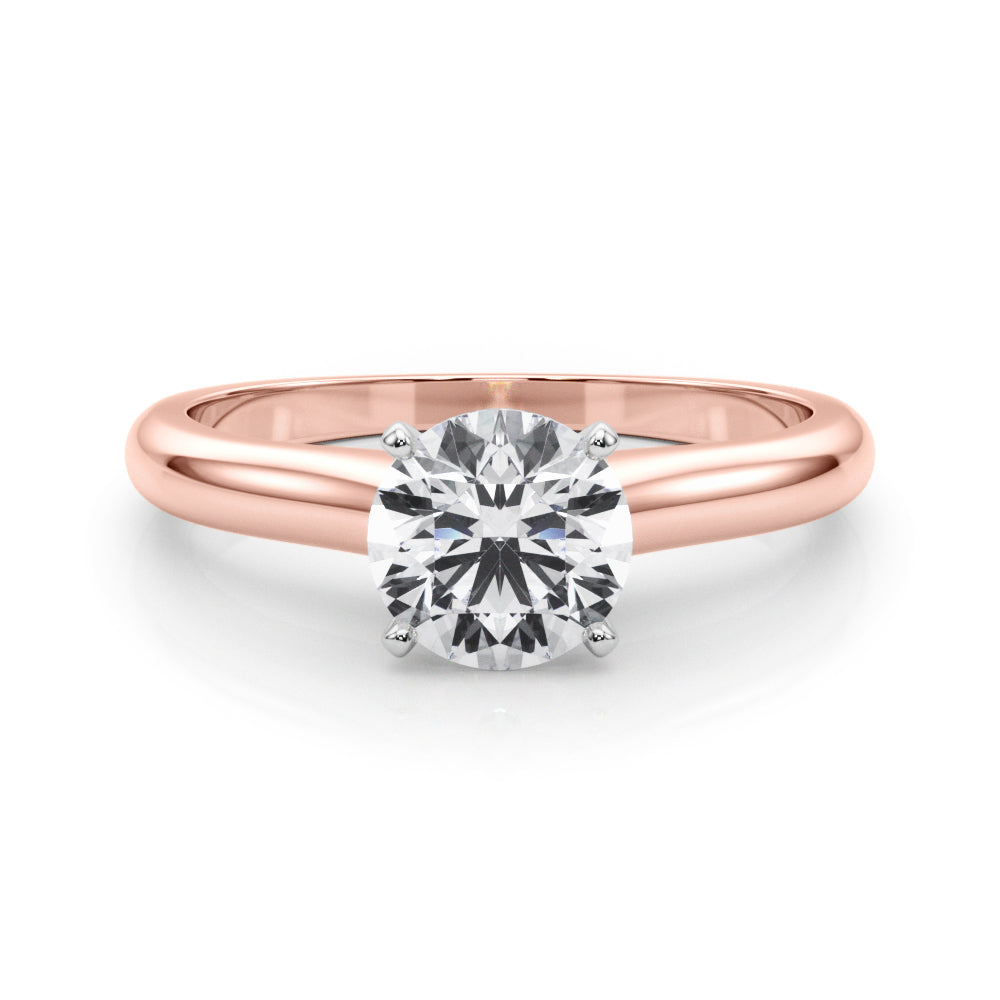 Isabella Round Diamond Solitaire Engagement Ring-VIRABYANI